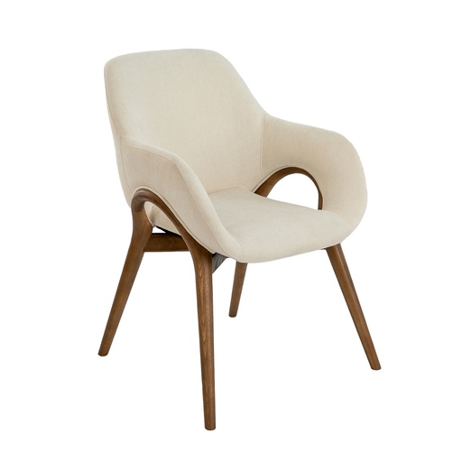 [4197] Chaise en tissu beige