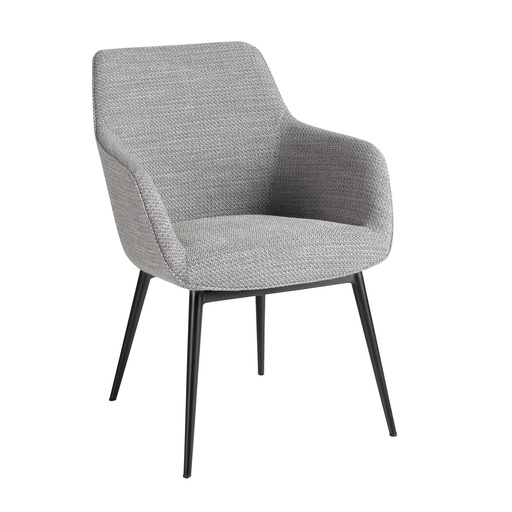 [4222] Chaise en tissu gris