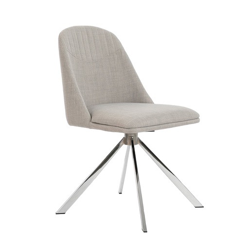 [4020] Chaise pivotante en tissu gris